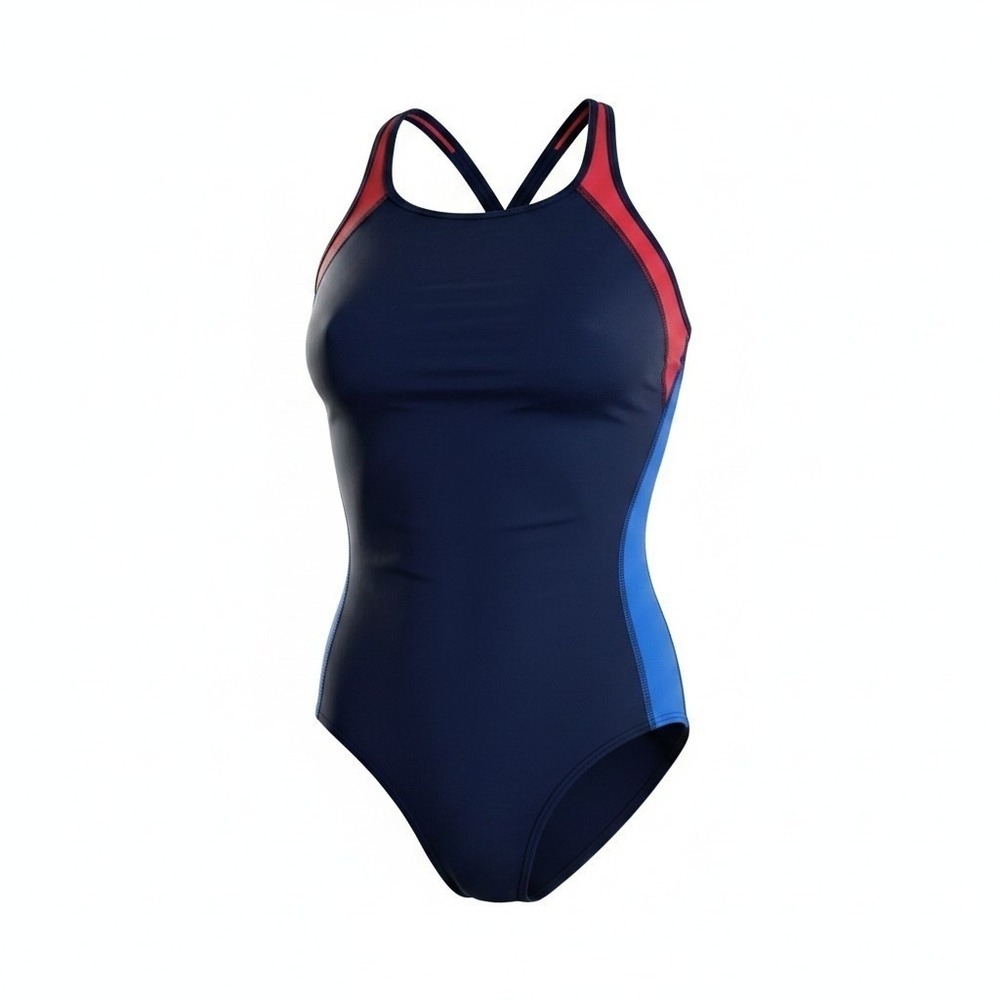 Freya Active Freestyle Underwired Swimsuit Navy Blue Red US 36DDD
